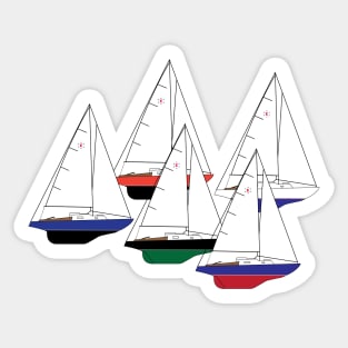 Pearson Ensign Sailboats Racing Sticker